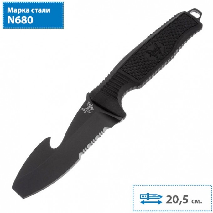 Нож BENCHMADE H20 FIXED DIVE KNIFE BM112SBK-BLK Нож BENCHMADE H20 FIXED DIVE KNIFE BM112SBK-BLK