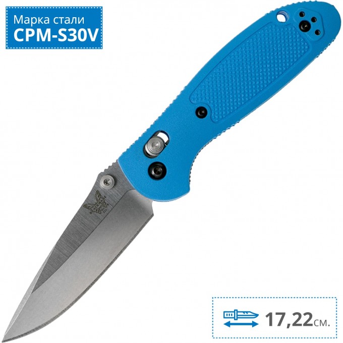 Нож BENCHMADE 556-BLU-S30V MINI GRIPTILIAN BM556-BLU-S30V Нож BENCHMADE 556-BLU-S30V MINI GRIPTILIAN BM556-BLU-S30V